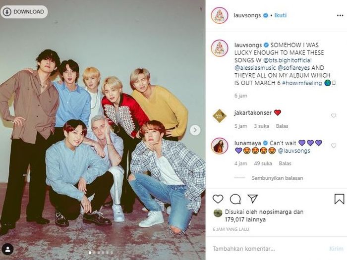 Lauv umumkan lagu kolaborasinya dengan BTS berjudul Who.