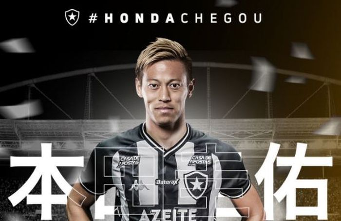 Gelandang serang asal Jepang, Keisuke Honda, resmi memperkuat kontestan Liga Brasil, Botafogo.