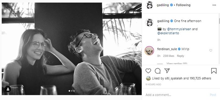 Sule menyebut Gading Marten dan Juria Hartmans mirip.