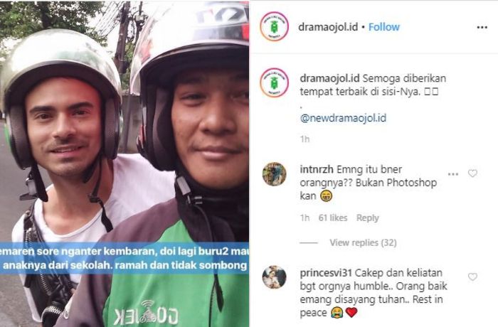 Sopir Ojol ungkap sosok Ashraf Sinclair yang baik hati