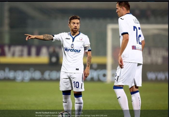 Duo andalan Atalanta, Josip Ilicic (kanan) dan Alejandro Gomez.