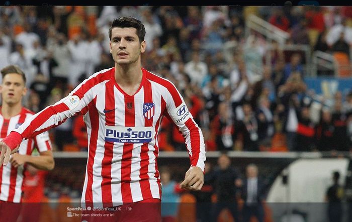 Striker Atletico Madrid, Alvaro Morata.