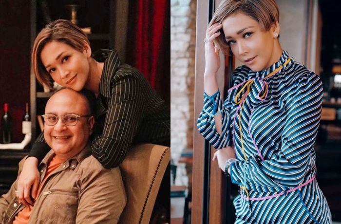 Maia Estianty dengan rambut pendek