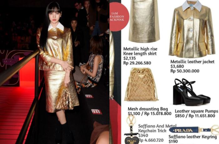 Harga busana Lisa Blackpink di peragaan busana Prada di Milan Fashion Week 2020 