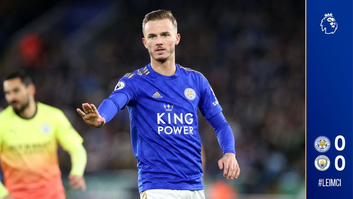 James Maddison di laga Leicester Vs Manchester City King Power Stadium pada pekan ke-27 Liga Inggris, Sabtu (22/2/2020). 