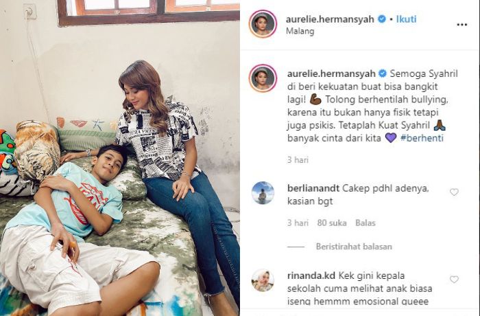 Aurel mengunjungi korban Bullying bernama Syahril.