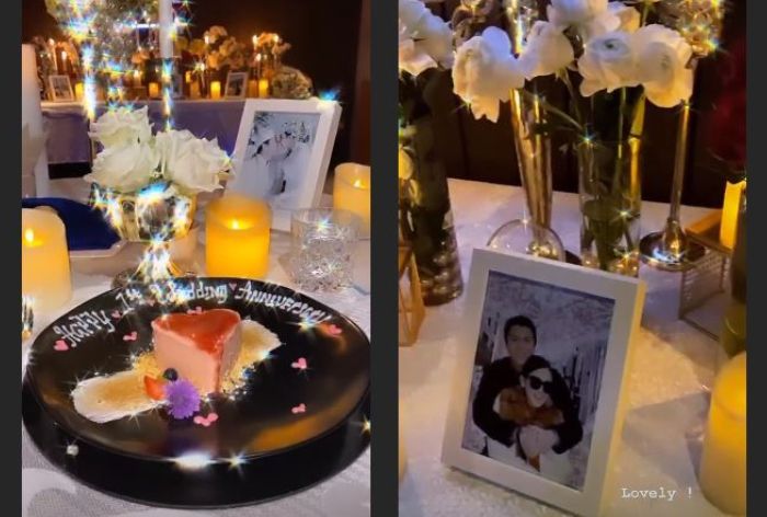  Acara perayaan hari pernikahan Syahrini dan Reino Barack.