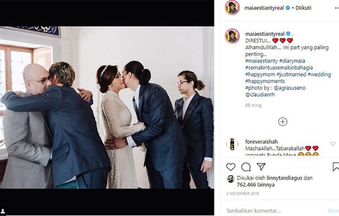 Foto pernikahan Maia Estianty dan Irwan Mussry