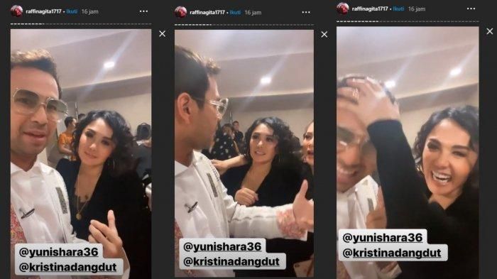 Momen ketika Raffi Ahmad tak sengaja bertemu dengan Yuni Shara.