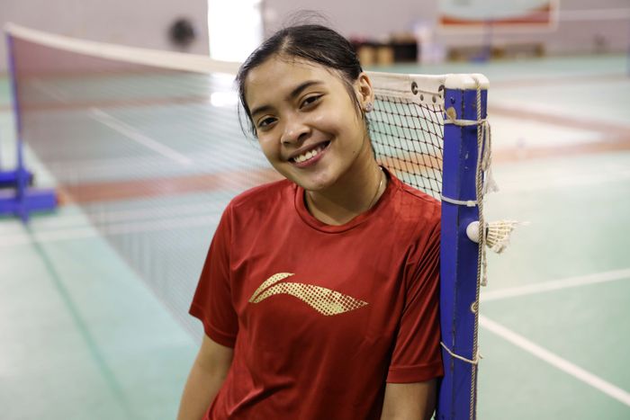 Pebulu tangkis tunggal putri Indonesia, Gregoria Mariska Tunjung. 