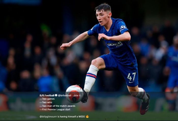 Wonderkid asal Skotlandia, Billy Gilmour, bermain gemilang saat membela Chelsea.