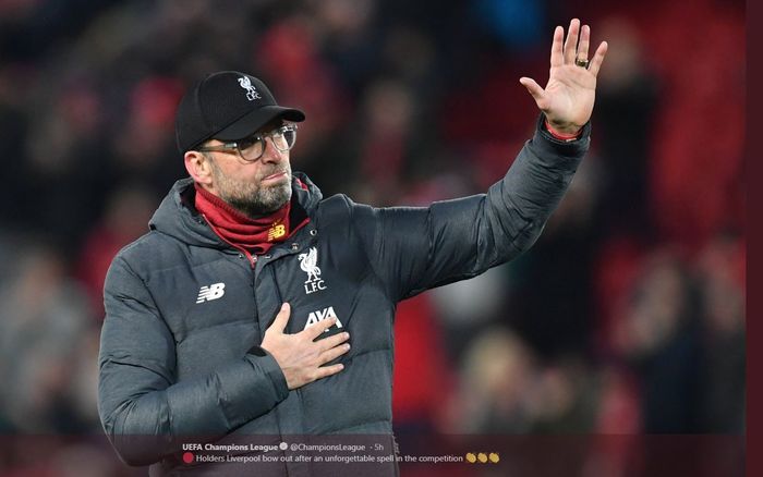 Reaksi pelatih Liverpool, Juergen Klopp.