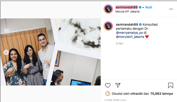 Proses konsultasi yang dijalani Asmirandah dan Jonas Rivanno