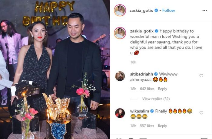  Zaskia Gotik rayakan ulang tahun kekasihnya Sirajuddin.