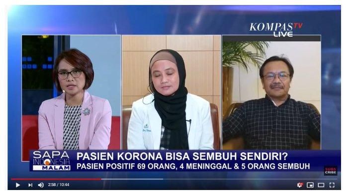 Guru Besar Virologi dan Imunologi Universitas Airlangga, Fedik Abdul Rantam (paling kiri) dan Dokter Spesialis Infeksi dan Tropik RSMMC, Erni Juwita Nelwan (tengah) 