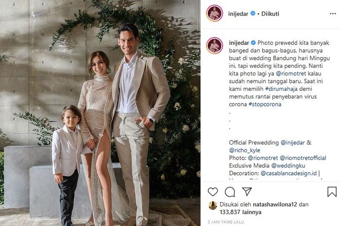 Pernikahannya terpaksa ditunda, Jessica Iskandar dan Richard Kyle sudah lakukan foto prewedding.