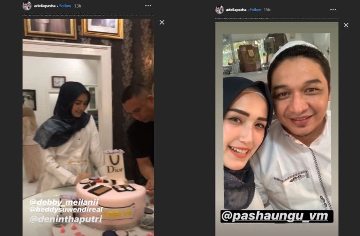 Momen romantis Adelia dan Pasha saat rayakan acara ulang tahun di rumah.