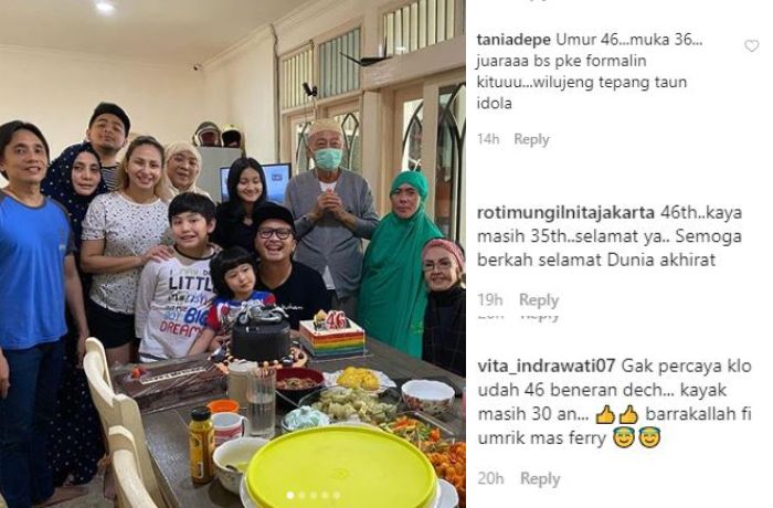 Perayaan sederhana acara ulang tahun Ferry Maryadi bersama keluarga