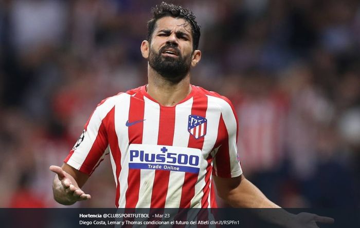 Penyerang Atletico Madrid, Diego Costa.