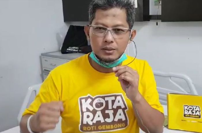 Muhammad Wahub Herlambang saat diisolasi di RSUD Kanujoso Djatiwibowo.