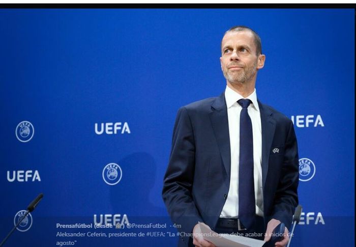 Presiden UEFA, Aleksander Ceferin.