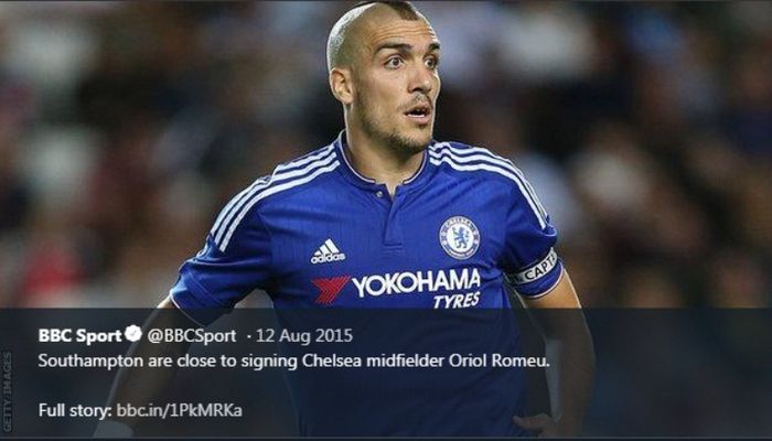 OriolRomeu saat masih membela Chelsea.