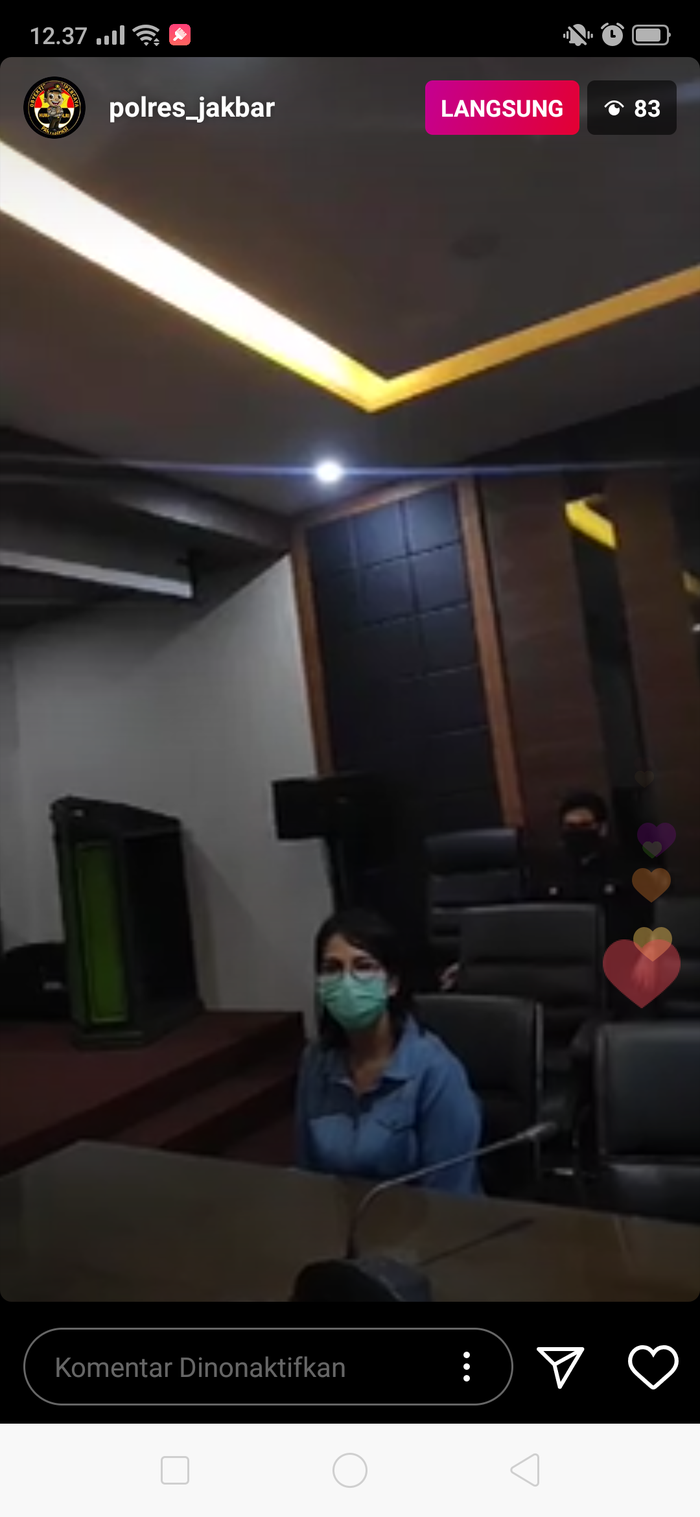 Vanessa Angel saat press conference di Polres Jakarta Barat