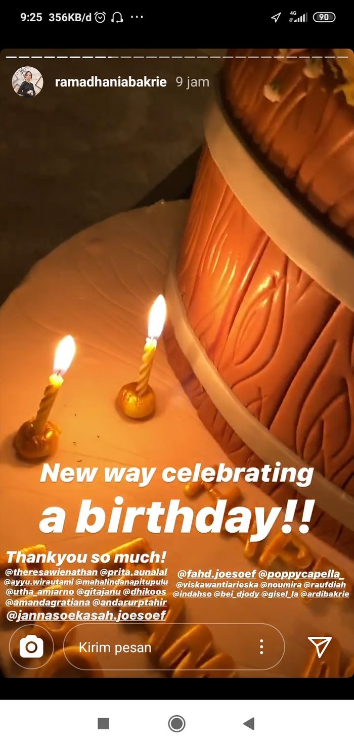 Nia Ramadhani mendapatkan kejutan ulang tahun ke-30 secara virtual dari para sahabatnya. 