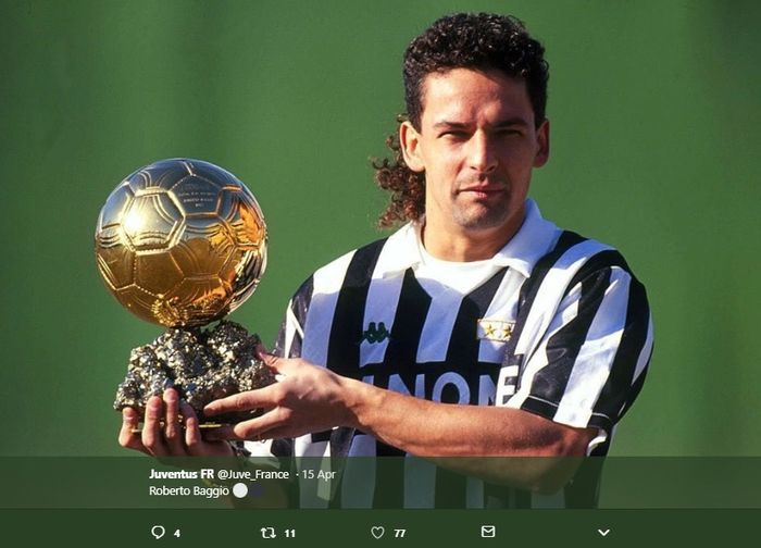 Striker legendaris Italia, Roberto Baggio.