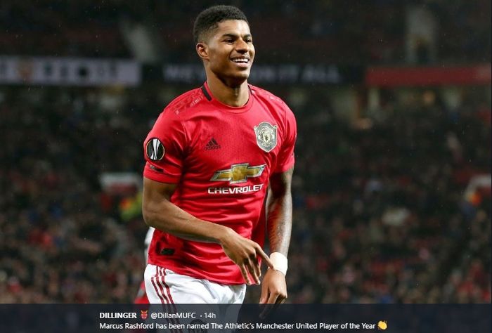 Penyerang muda Manchester United, Marcus Rashford.