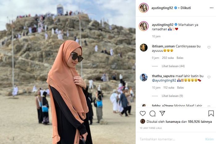Ayu Ting Ting unggah foto mengenakan hijab untuk menyambut Ramadhan 