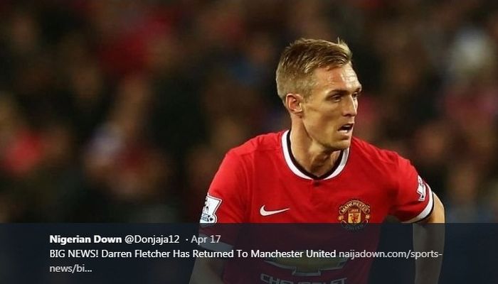 Mantan gelandang Manchester United, Darren Fletcher.