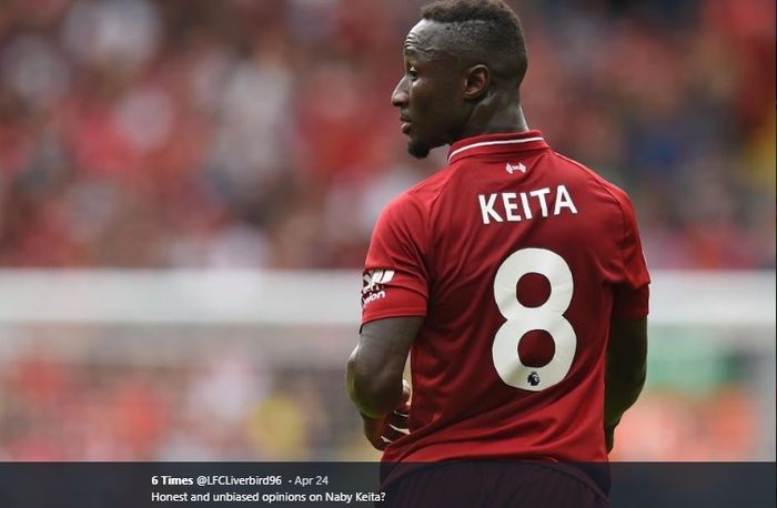 Gelandang tengah Liverpool, Naby Keita, akan dilepas pada akhir musim ini.