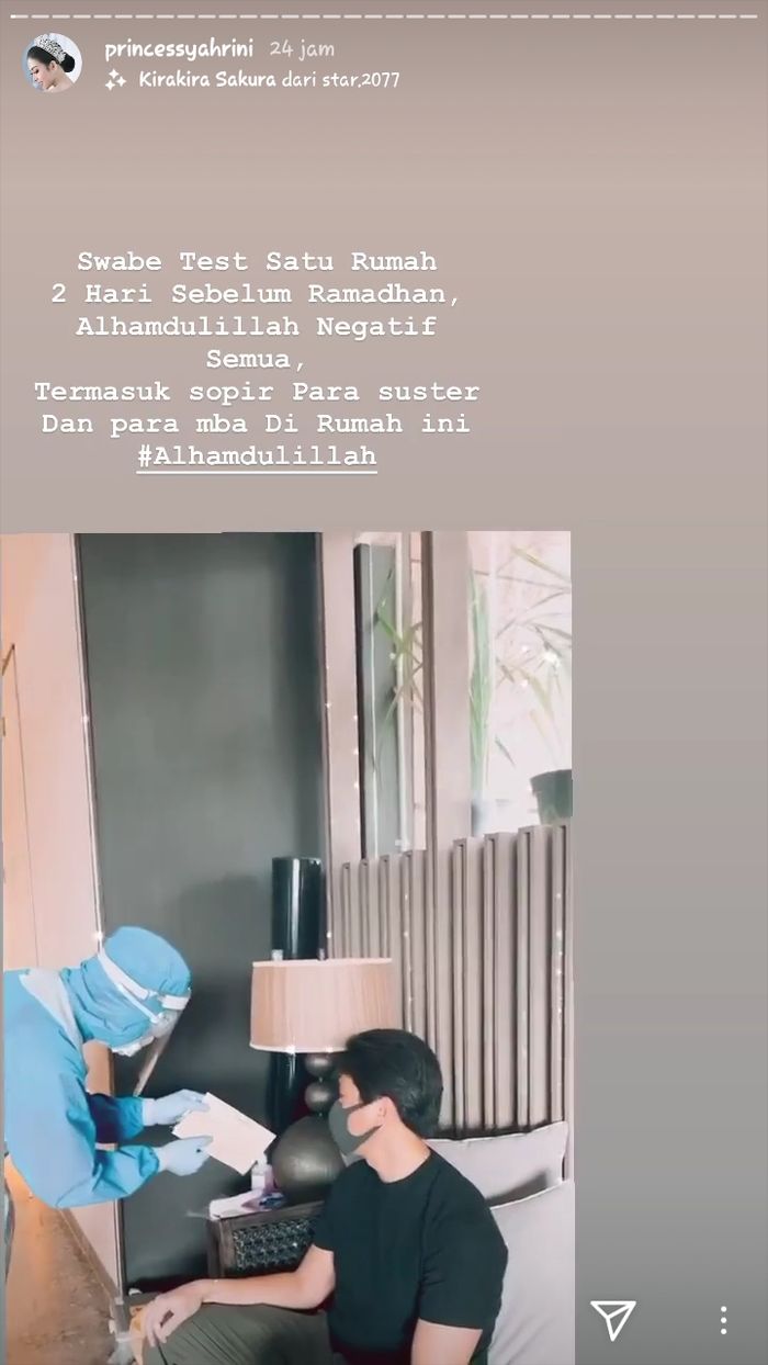 Syahrini dan Reino Barack jalani test Swab Corona hingga ajak seluruh karyawannya  