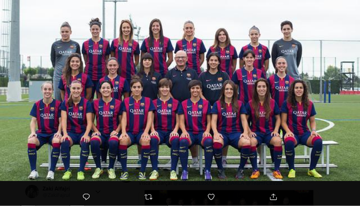 Skuad tim sepak bola wanita Barcelona baru saja dinobatkan sebagai juara di Liga Spanyol Wanita musim 2019-2020.