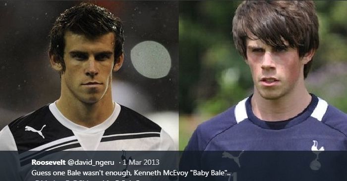 Gareth Bale dan Kenneth McEvoy.