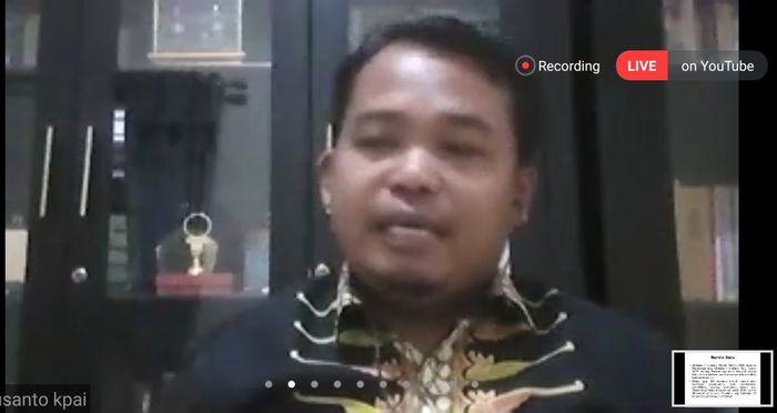 Susanto dalam acara Media Briefing &ldquo;Kawin Usia Anak Bukan Pilihan&rdquo; via zoom, Rabu (20/5/2020).
