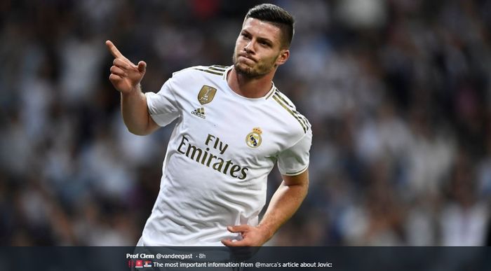 Striker milik Real Madrid, Luka Jovic.