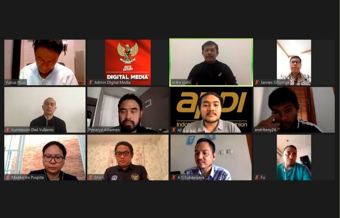 Rapat virtual PSSI dan APPI pada Selasa, 26 Mei 2020. 