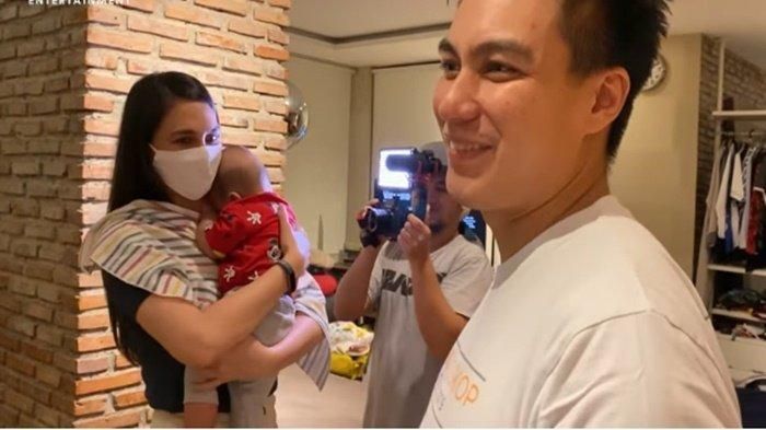 Luna Maya gendong anak Baim Wong