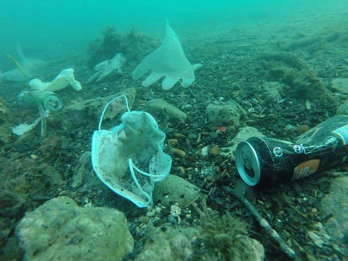 Sampah medis banyak ditemukan di laut saat dunia sedang bergulat melawan COVID-19.