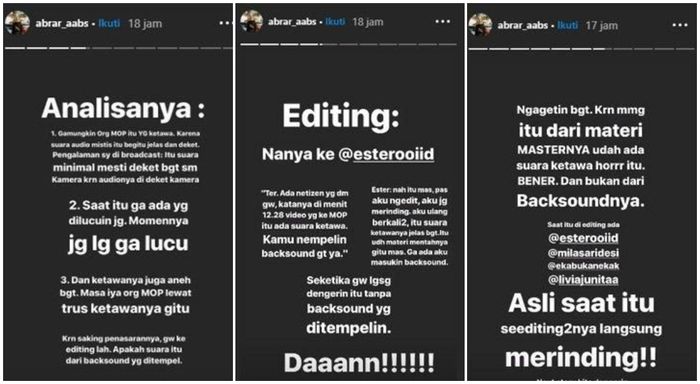Cerita Abrar tentang suara tertawa misterius dalam video Rans