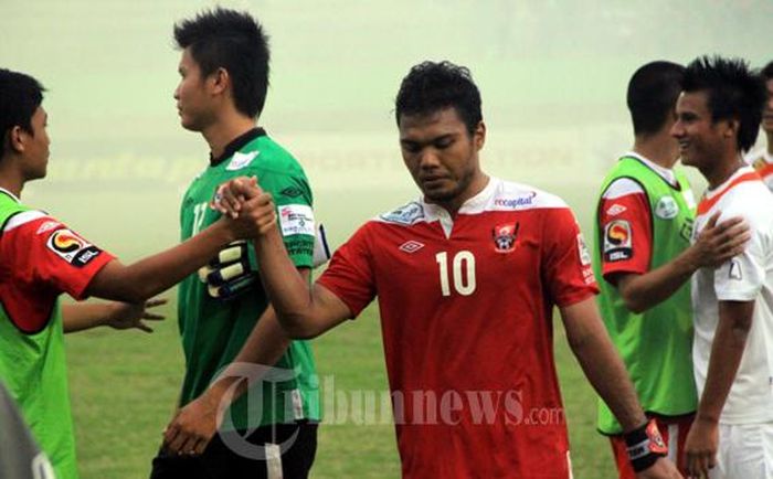 Eks penyerang timnas Malaysia, Safee Sali, saat bermain di Pelita Jaya.