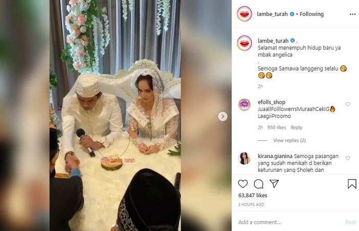 Angelica Simperler resmi dinikahi oleh Rico Hidros Daeng  