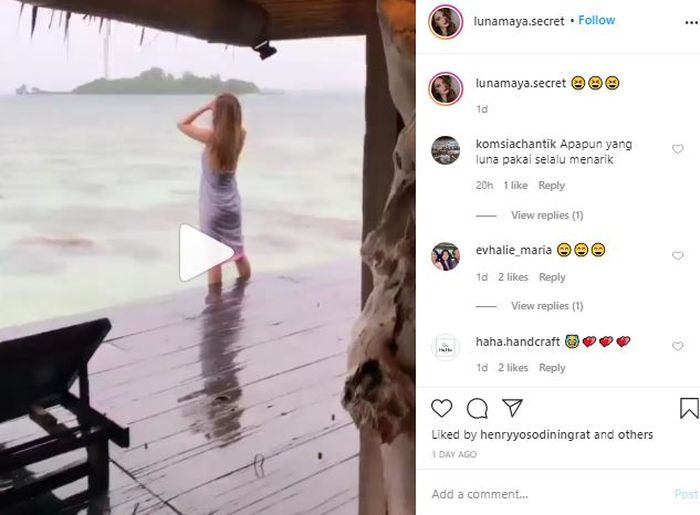 Video Luna maya joged di tepi pantai 