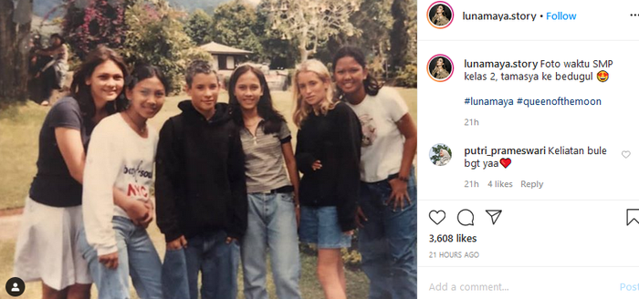 Potret lawas Luna Maya saat kelas 2 SMP