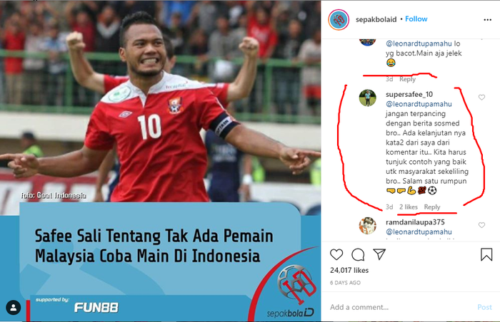 Respon bijak Safee Sali usai disemprot Leonard Tupamahu.