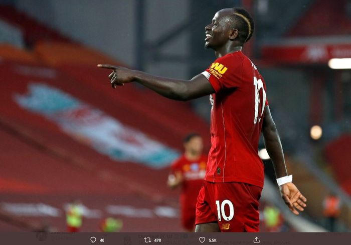 Sadio Mane berhasil mencetak gol dalam 6 laga beruntun melawan Crystal Palace.