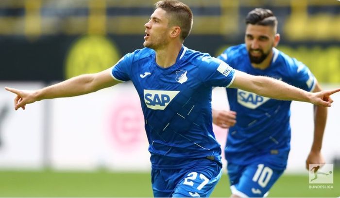 Andrej Kramaric, mencetak empat gol ke gawang Borussia Dortmund untuk membawa Hoffenheim menang 4-0 pada pekan terakhir Bundesliga, Sabtu (27/6/2020).