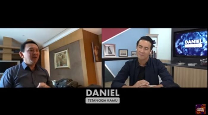 Ahok saat mengungkap prahara rumah tangganya pada Daniel Mananta